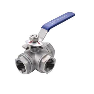 China Q14 15F Three Way Industrial Floating Ball Valve Made Of SS304 316 For Household Usage on sale