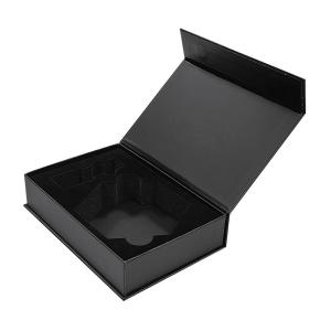 Buy cheap Custom Black Matte Stamped Gold Logo Magnetic Gift Jewelry Paper Box With Foam Insert from wholesalers