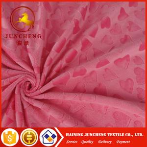 Buy cheap 2018 New arrival heart design 2mm minky plush fabric from wholesalers