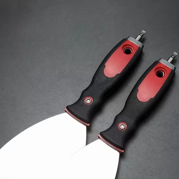 Quality 2" 3" 4" 5" High Quality Toughness Plastic Hand Tools Painting Wall Cleaning Putty Knife with Screwdriver end for sale