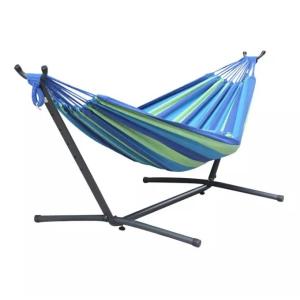 Adjustable Outdoor Folding Hammock Cotton Canvas Folding Stand Hammock
