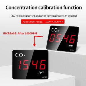 Buy cheap LX975T-A Air Quality Monitor with CO2 Real Time Detection Large LED Display Built-in Probe for Home Office School Indoor Use from wholesalers