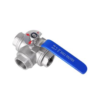 Buy cheap Tee Type Function Q14/15f 3 Way Ball Valve with G/NPT/BSPT/Bsp Thread Manual Driving Mode from wholesalers