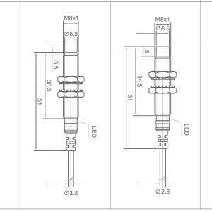 Buy cheap Cylindrical Shaped Inductive Proximity Sensor Nickel Plated Brass 3 wires DC Series from wholesalers