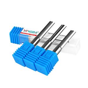China YingBa Custom Coated 8mm Tungsten Steel Shank Two Flutes Straight Milling Cutter for CNC Engraving & Wood Cutting OEM Support on sale
