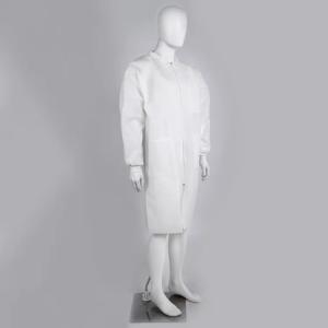 SMS nonwoven visitor gown disposable lab coat lab gown