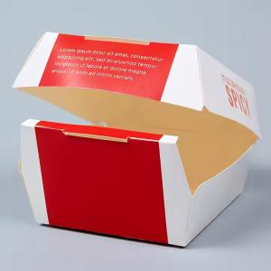 Paperboard Burger Packaging Box Customized for Potato Chips Biodegradable Kraft