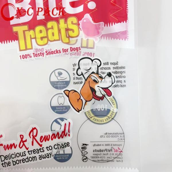 Custom Printed 250g 500g 1kg Sealable Flat Bottom Stand up Pouch Plastic Cat Dog