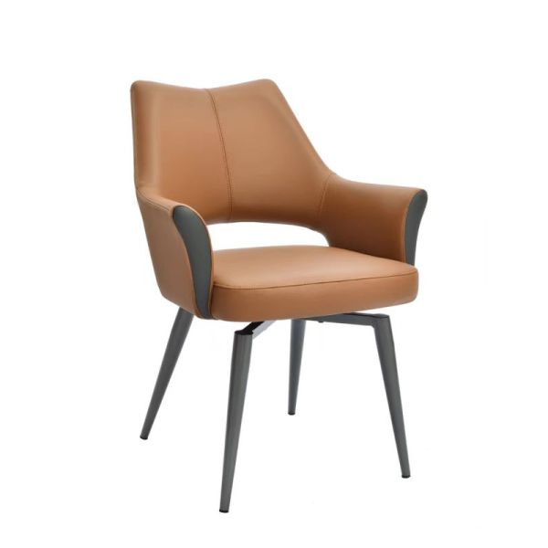 Japanese Minimalism and Industrial Chic Aesthetics in Modern Swivel Dining Chairs for Optimal Comfort