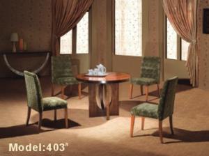 China Dia 10000*760mm Hotel Restaurant Furniture Walnut Color Dining Table Wooden Top Base on sale