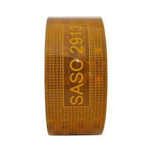 China Yellow Metallized Saudi Arabia SASO 2913 Reflective Tape For Vehicle Truck on sale