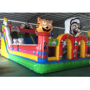 Buy cheap Kids Inflatable Bounce House Funny Castle With Silde PVC Tarpaulin from wholesalers