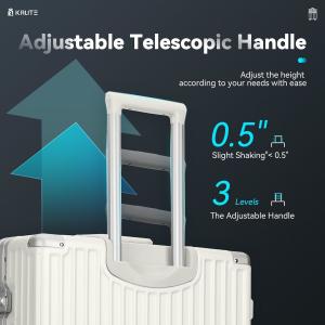 Zipperless Luggage with 4 Wheels 20inch Hard Shell Suitcase with PC+ABS TSA Lock