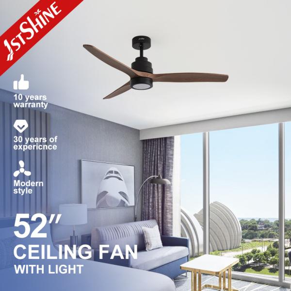 Quality Decorative LED Lighting 52 Inch Ceiling Fan with Low Noise Function and 3 ABS Blades for sale