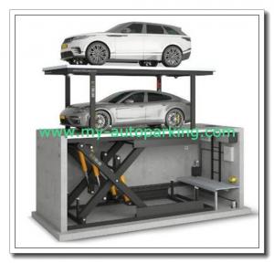 Buy cheap Scissor Type Pit Lifter Double Deck 2 Level Parking Lift / Multipark/ Automated Parking System/Car Stacker product