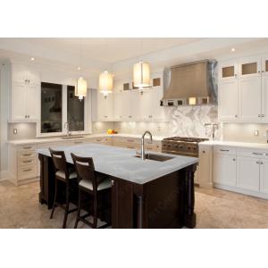 China White Quartz Engineered Stone Slabs Quartz Kitchen Slab Scratch Resistance on sale