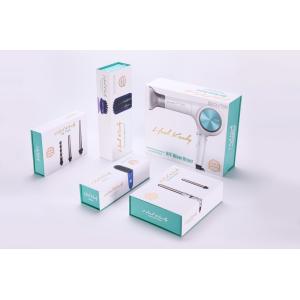 Buy cheap CMYK customized paper box with golden foil magnet electronics packaging box with plastic tray from wholesalers