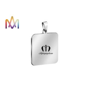 SS304 Polished Rectangle Dangle Custom Engraving Charms