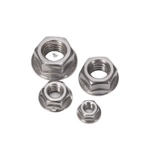 Buy cheap ZINC PLATED 304 Stainless Steel Hexagon Flange Nut M3 M4 M5 M6 M8 M10 M12 M16 M20 Pinking Slip Locking Lock Nuts in and DIN Standard from wholesalers