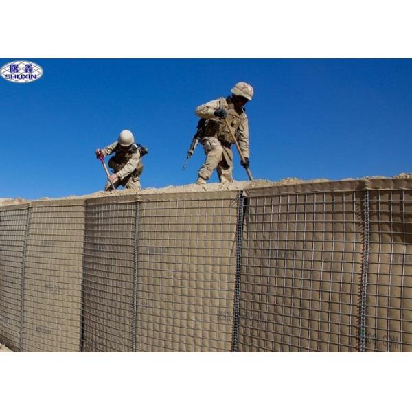 Heavy Military HESCO Barriers Container Zinc - Coating Welded Gabion