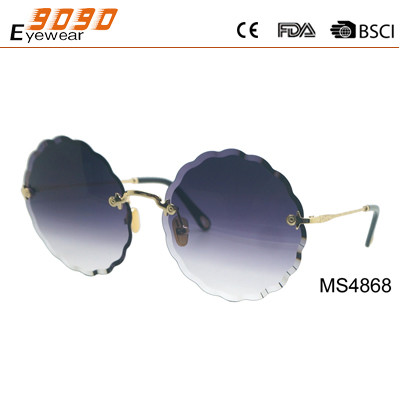 Quality New style sunglasses like a flower shape of the rims,made of metal,suitable for men and women for sale