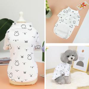Teddy Dog Logo Pets Wearing Clothes Sublimation 20cm Custom Dog T Shirts