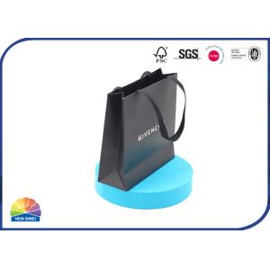 Matte 300gsm Paper Shopping Bags With Smooth Silk Braid Rope Glue Sealed