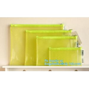 Buy cheap A3,A4,A5,B4,B5,B6,B8 file folder clear mesh bag printed logo document folder with zipper, Waterproof Tear-resistant Blac from wholesalers