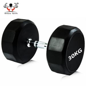 Buy cheap Dodecagon Round Rubber Dumbbells , Gym Equipment Dumbbells Little Smell from wholesalers