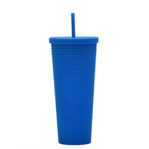 Buy cheap 710ml Large Capacity Double-layer Plastic Straw Cup Factory Direct Supply Creative Portable Durian Prickly Diamond Style from wholesalers