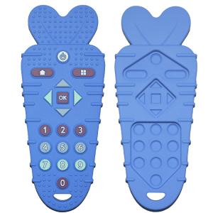 China Durable Silicone Baby Teether Custom Color Soft TV Remote Teether on sale