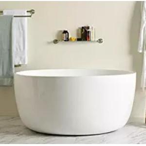 Buy cheap High End Small White Round Freestanding Bathtub With Overflow product