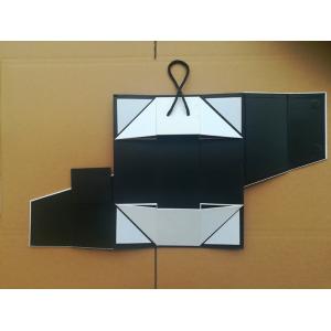 Buy cheap Luxury folding magnetic closure cardboard packaging wine bottle handmake rigid gift box from wholesalers