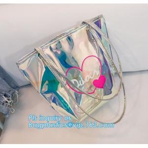 Buy cheap popular bench shoulder bag transparent pvc bag, PVC Tote Bag Shoulder Handbag Transparent PVC Beach Bag, casual beach ba from wholesalers
