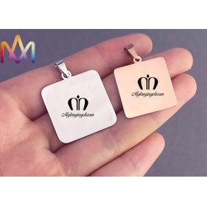 Buy cheap SS304 Polished Rectangle Dangle Custom Engraving Charms from wholesalers