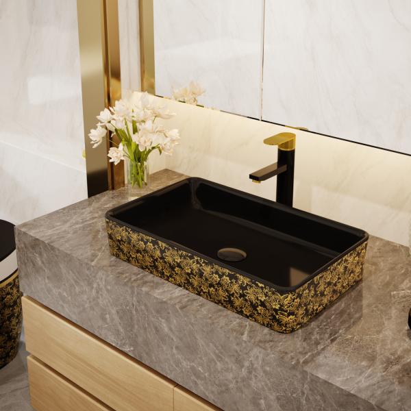 Quality 600*350*110mm Sanitary Ware Basin Rectangular Ceramic Bathroom Sinks for sale