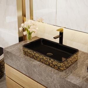 Buy cheap 600*350*110mm Sanitary Ware Basin Rectangular Ceramic Bathroom Sinks from wholesalers