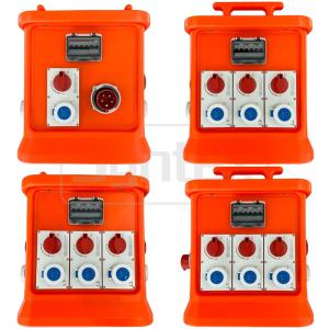 China Syntax MK2N Three Phase 5P 32A Portable Distribution Box PE Material Fitted With 16A Switched Mechanical Interlocks on sale China Syntax MK2N Three Phase 5P 32A Portable Distribution Box PE Material Fitted With 16A Switched Mechanical Interlocks on sale