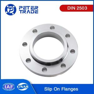 Buy cheap DIN 2503 PN25 SO FF Slip On Flange Stainless Steel / Carbon Steel Flanges A105 For Oil and Gas Pipeline from wholesalers