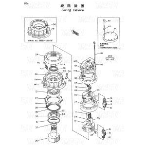 Planetary Reducer EX100 Excavator Swing Drive Assembly Catalog For Varying