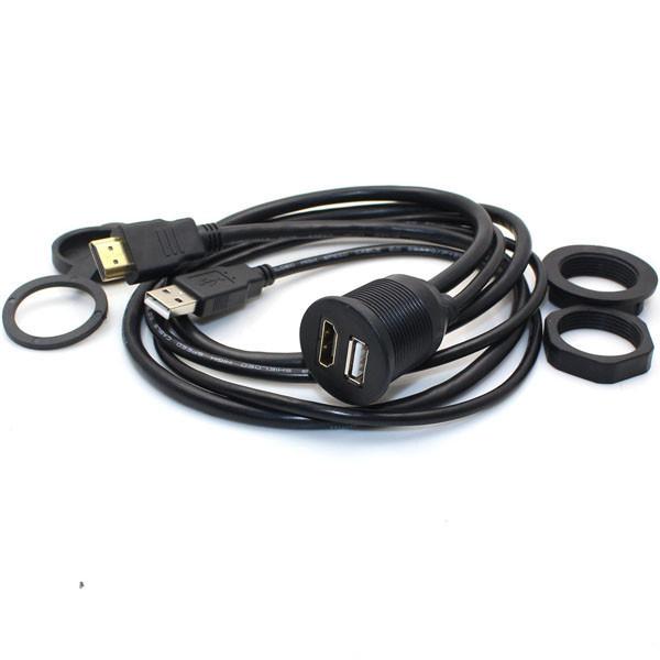Buy cheap Durable 1 Meter flush mount usb and hdmi Car Audio Cable 5 M Ohms Insulation Resistance OEM Design from wholesalers