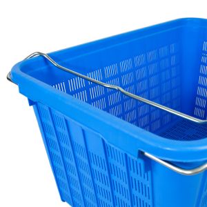 Foldable Fruit Vegetable Turnover Crate with Customized Color and Mesh Plastic