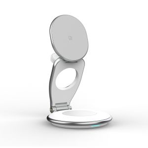 Buy cheap Metal 3 In 1 360 Rotating Wireless Charger Customized Logo For Qi Function product