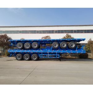 8t Grade 60t-70t Load Capacity Skeleton Flatbed Chassis Semi Trailer For Global