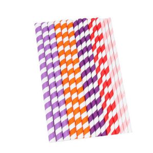 Buy cheap Dia 5mm To 10mm Stripe Biodegradable Paper Straws from wholesalers