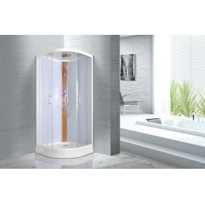 Buy cheap Curved Corner 900 X 900 X 2150mm Bathroom Glass Cabin from wholesalers