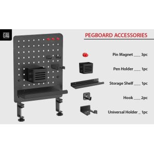 Buy cheap Office Organizer Magnetic Peg Board Steel Clamp-on Desk Pegboard 24 x 20 inch Privacy Panel from wholesalers