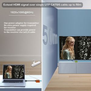 Buy cheap Mini HDMI Over CAT5/CAT6 Extender with IR - 165ft (50m) from wholesalers