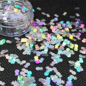 Buy cheap Ready for Shipping Colorful Holographic Silver Pineapple Glitter Shape and Eco-friendly Material from wholesalers