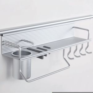 Buy cheap Luxury aluminum wall mounted storage racks and shelves with hooks from wholesalers